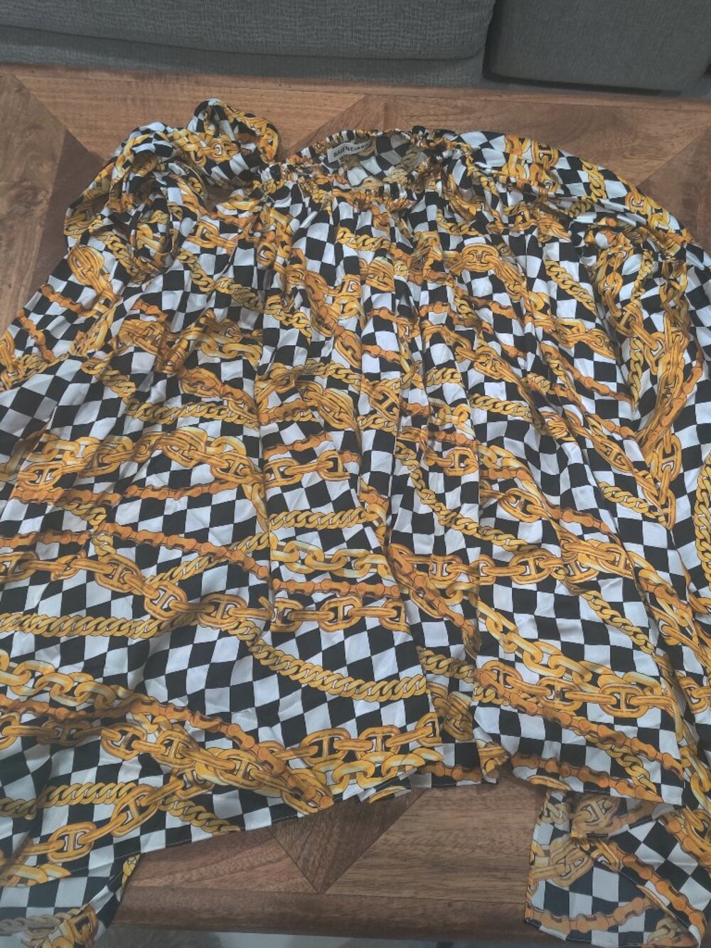 BALENCIAGA Silk Blouse with bow FR38 US6 UK10 M new Oversized